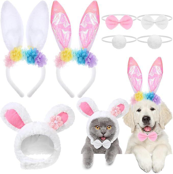 Easter Children's Rabbit Headband Pet Rabbit Hat Bow Tail Set