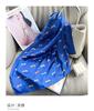 Cartoon dog small square scarf silk scarf summer thin sunscreen headscarf chest versatile Korean small silk scarf scarf scarf shawl