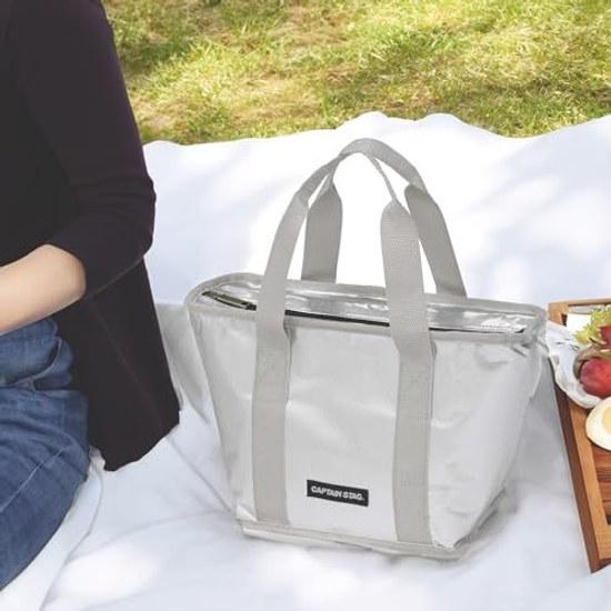 Captain Stag cooler bag tote capacity 4L/10L silver Delice