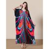 Plus Size Boho Kaftan Dress, Women's Plus Maxi Cover Up Dress