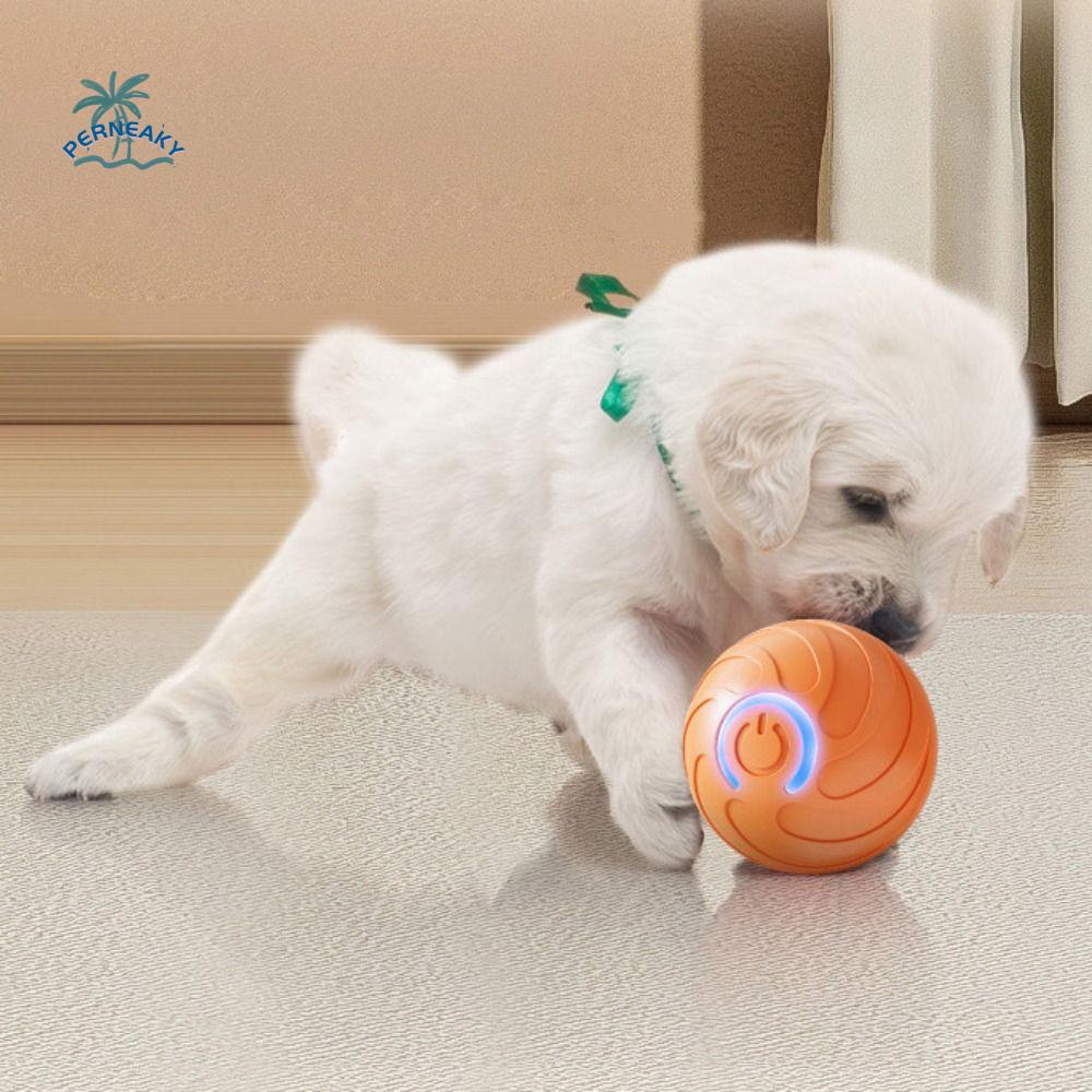 USB Rechargeable Smart Dog Toy Ball Gravity Jump Bite Resistant Interactive Pet Toy Chew Resistant Bouncing Design