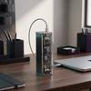 Solder Free 21700 Battery Box 100W PD Fast Charging Transparent Acrylic Power Bank Shell Multi Protection LED SOS Emergency