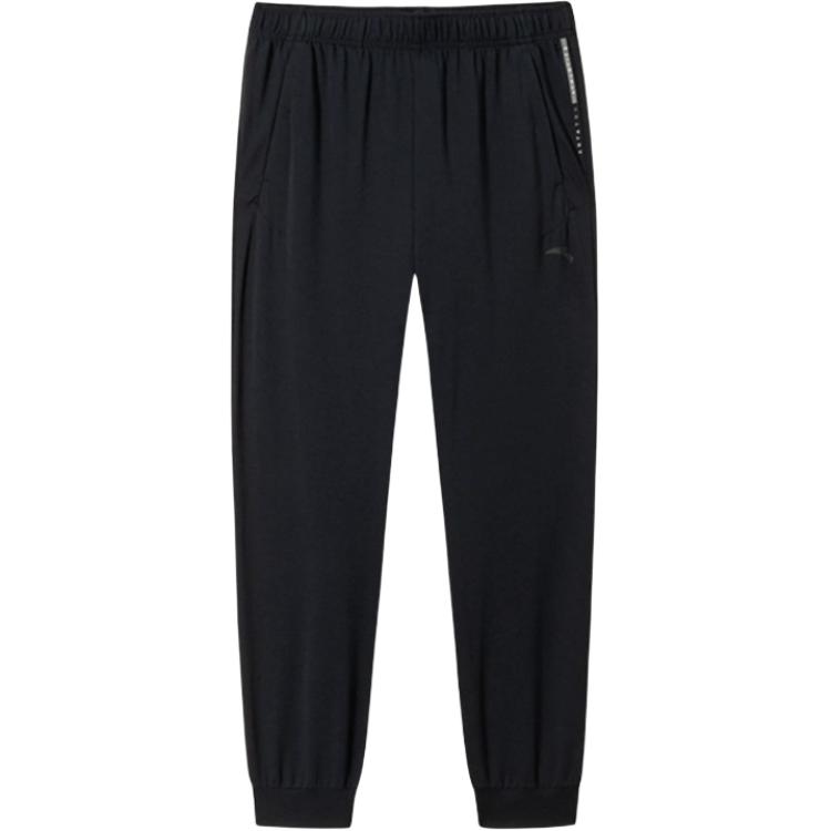 

Anta All-Weather Series Solid Color Simple Versatile Knitted Sports Pants Men bottoms Basic-Black 152527305-2 L