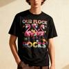 Our Flock Rocks Flamingo Summer Vacation Family Matching T-Shirt