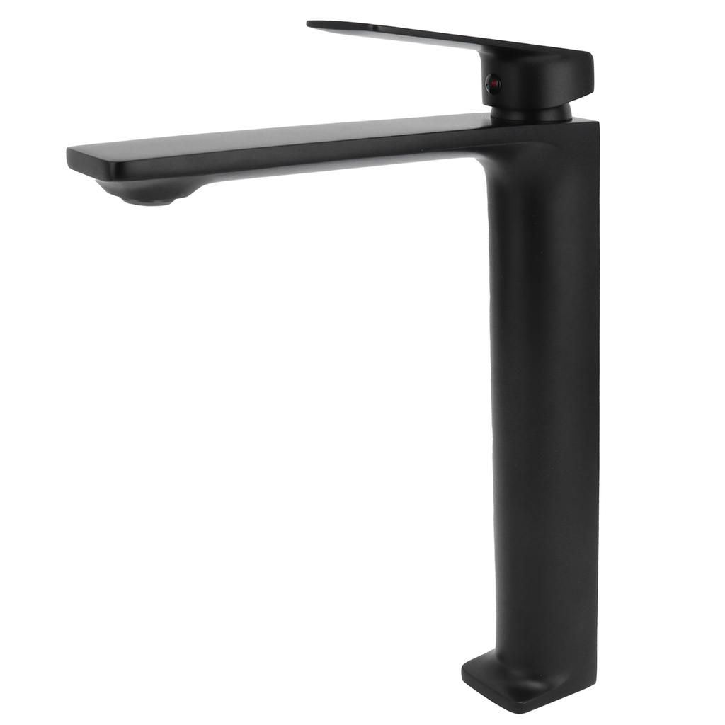 Bathroom Single Hole Water Tap Black Household Hot and Cold Wash Basin Faucet for Home