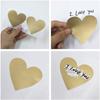 50pcs 60 * 70mm Golden Heart Scratch Off Stickers Creative Message Hide Postcard