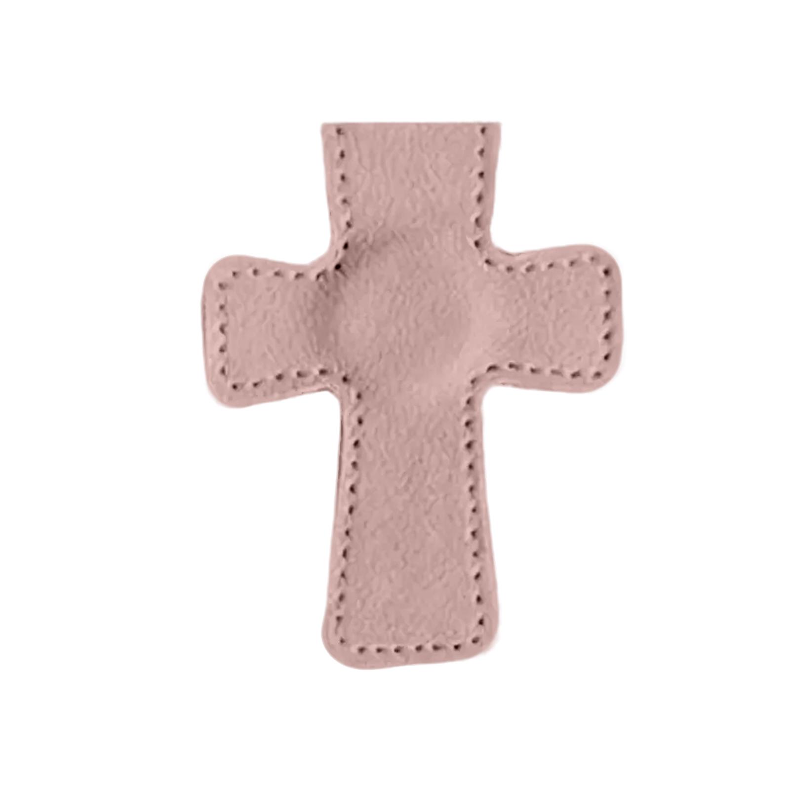 

Персонализированная кожаная магнитная закладка с гравировкой в виде креста One Size розовый