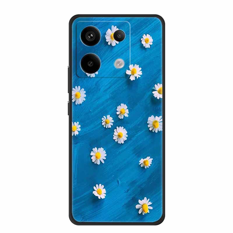For Redmi Note 13 pro Case Pink Phone Case Fashion Silicone TPU Soft Back Cover Redmi Note 13 Pro Flower Capa 6.67" Cats Coque
