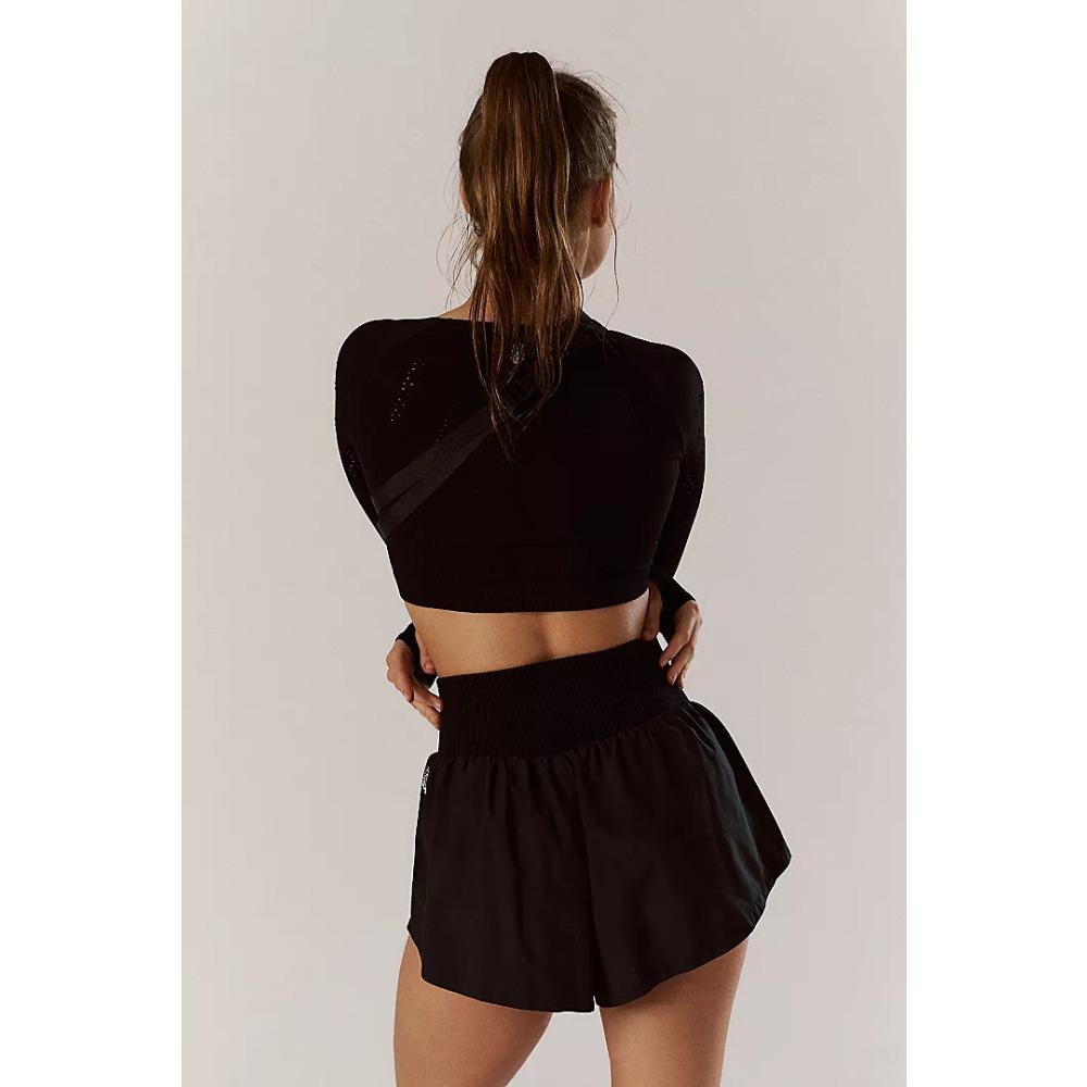 Women's Natural Waist Micro Elastic Knit Shorts Slim Sport Running Yoga Workout Hot Pants