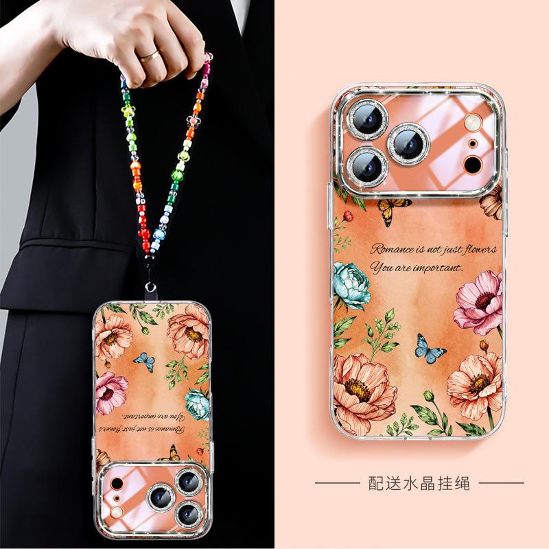 Suitable for Apple 17promax Mobile Phone Case iPhone13 New 16 Shell Bracket 15pro Hand Rope 14pro