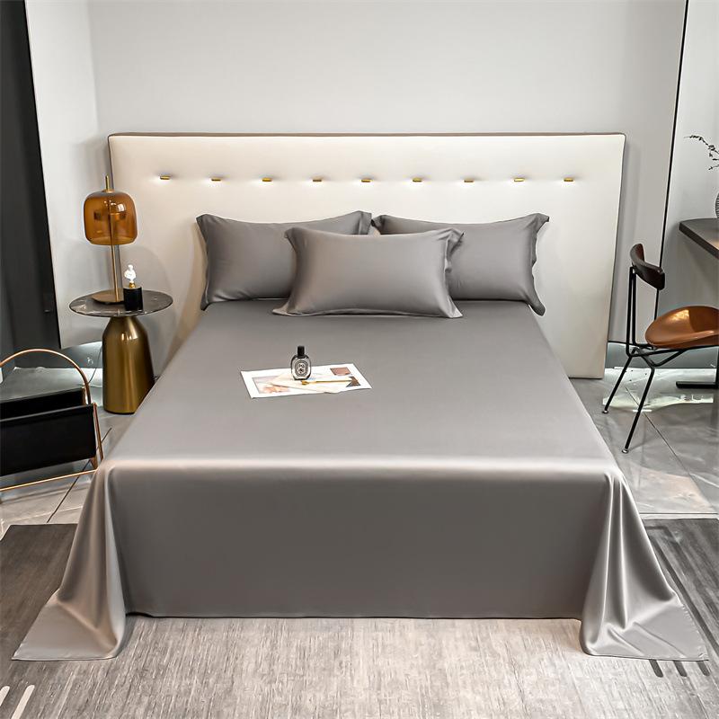 Nové bavlněné prostěradlo s hustotou 100 vláken, jednobarevné, s vysokým počtem vláken, husté, celobavlněné, lehce luxusní prostěradlo, studentská kolej, jednolůžkové, dvoulůžkové, sada