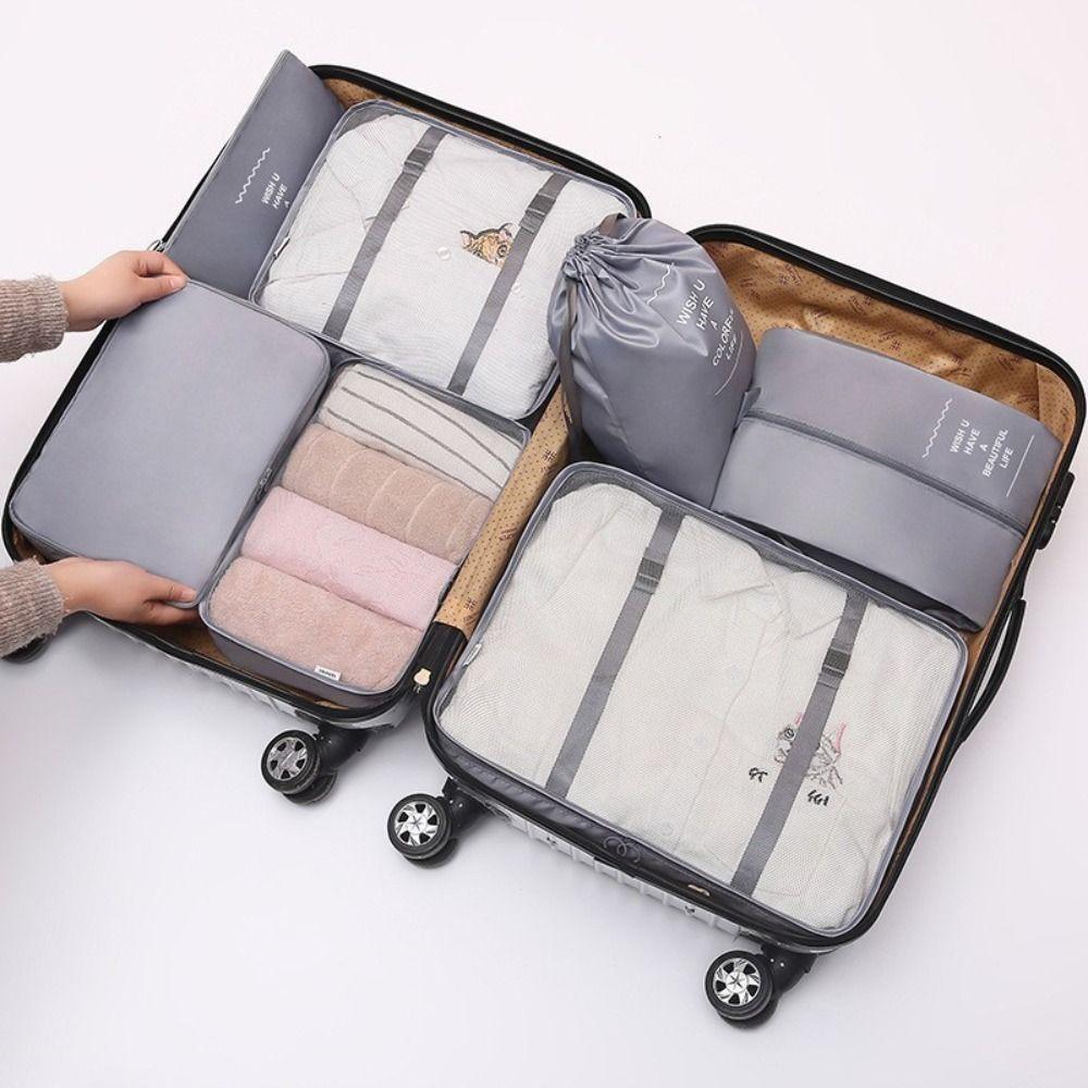 7pcs Large Capacity Clothes Sorting Bag Foldable Packing Cubes Travel Storage Bag  Packing Organizer