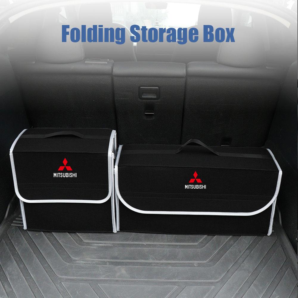 1pcs Sundries Stowing Tidying Box Auto Trunk Storage Box for Mitsubishi Lancer 10 Xpander Pajero 4 Montero V73 Triton Evolution