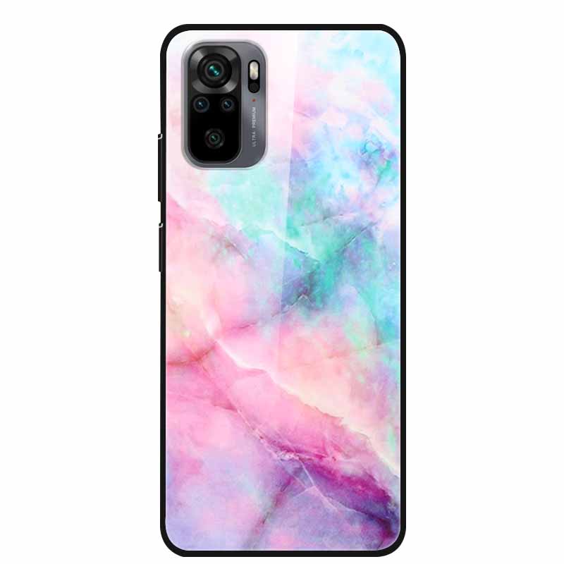 Edzett Üveg tok Redmi Note 10 Pro-hoz Fedél Kemény tok Xiaomi Redmi Note10 5G Telefon Tokhoz Note10 Pro Fundas TPU Lökhárító
