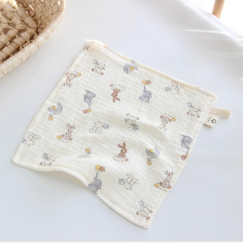Cotton Washcloth Baby Muslin Face Towel for Delicate Skin 4-layer Absorbent Muslin Hand Washing Towel Newborn Burp Cloth
