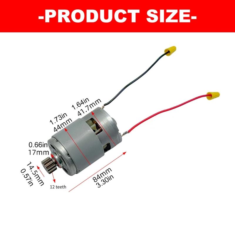755 Brushed Motor 21V Brushed Motor Lawn Mower Drive Motor for Battery Equipment Repair Work, Model 01433 755-Type Electric Replacement with 21V