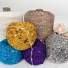 50G Dobbel Størrelse Paljetter Håndverksgarn Tykt Dekorativt Garn Håndarbeid Glitter Heklegarn Premium Fancy Strikkeforsyninger