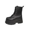 Height-increasing shoes cos height-increasing legs thin platform shoes British style platform new short boots short Martin boots women