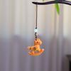 Traditional Horse Keychain Wooden Horse Pendant Backpack Ornaments Car Keychain  Bag Decoration