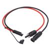 Solar Panel to SAE Adapter Cable PV Connector Solar Extension Cable with Waterproof Cap 10AWG 0.60m