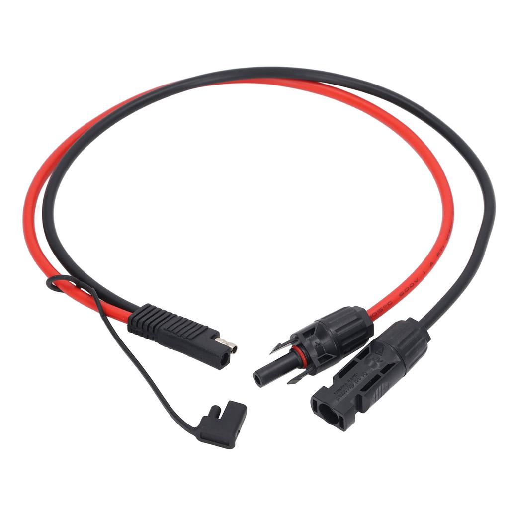 Solar Panel to SAE Adapter Cable PV Connector Solar Extension Cable with Waterproof Cap 10AWG 0.60m