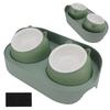 Ceramic Pet Bowl Set Food Grade Anti Splash Double Food Water Bowls for Cats Dogs Kittens and