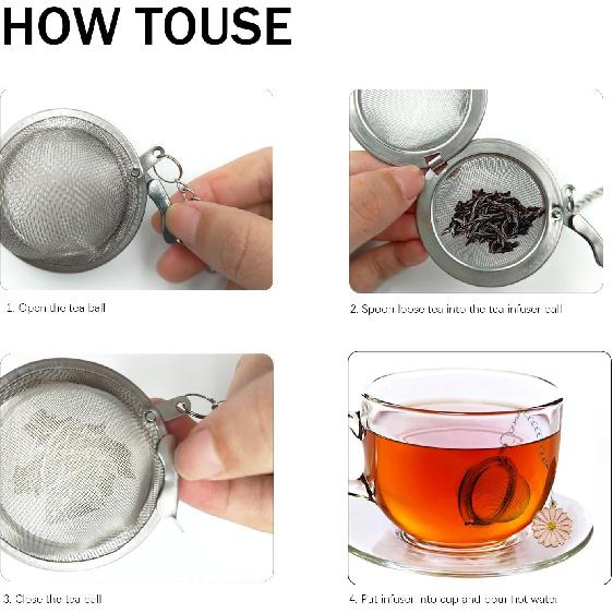 Tea Ball Strainers, 2 Pack Stainless Steel Tea Infuser with Delicate Pink Butterfly & Blossom Charm - Elegant Tea Steeper Gifts for Tea Lovers