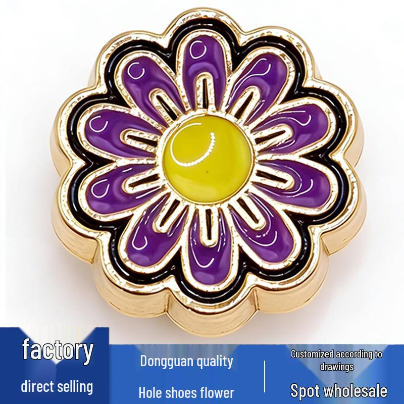 Metal Flower Series Shoe Charms: Crocs Flower Accessories & Buckles