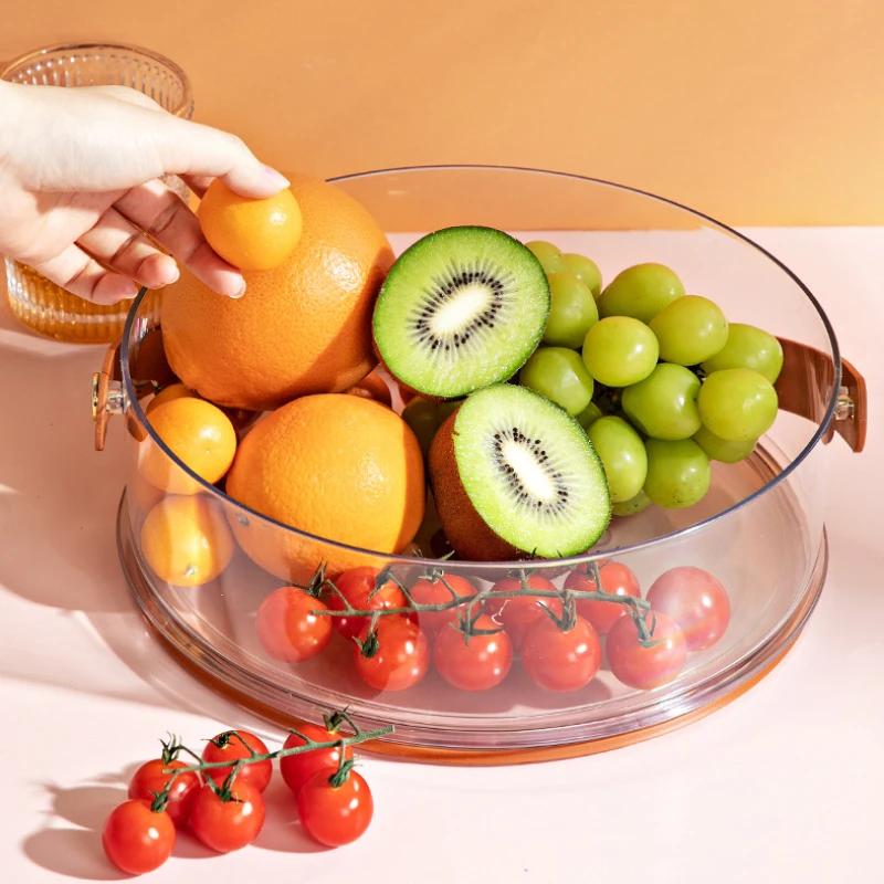 Transparent Portable Simple Dried Fruit Box Household Light Luxury with Lid Compartmentalized Sealed Snack Candy Storage Boxs