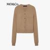 MO&Co. V-Neck Wool Blend Cardigan