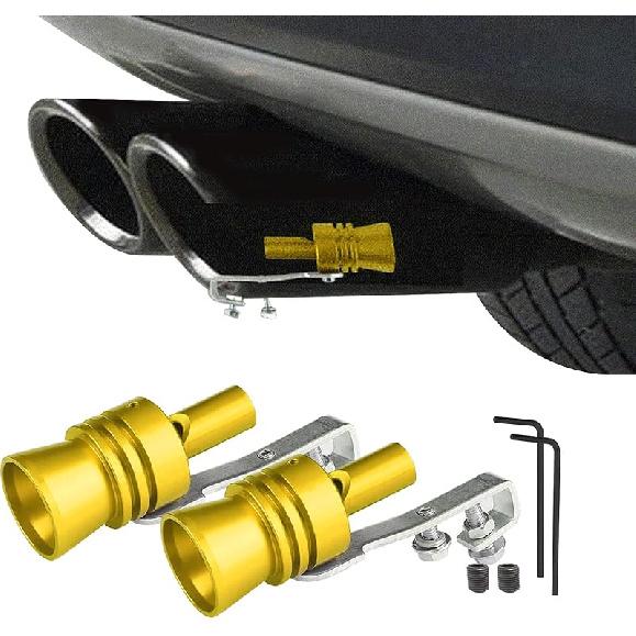 2 Car Turbo Whistle,Aluminum Alloy Universal Turbo Whistle,XL Aluminum Alloy Universal Turbo Sound Exhaust Muffler Pipe Whistle Car Roar Maker(Red)