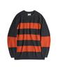Leopeusaideu Stripe Knit Mandarin/Charcoal
