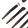 Travel Makeup Brush Set Synthetic Mini 12PCS Powder Highlight Concealer Eye Shadows Blush Mini Makeup Brushes Black Brown