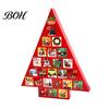 Unique Holiday Gift Containers Christmas Tree Advent Calendar Box, DIY Surprising Shaped Paper Hole Punch Children Present Container Fillable