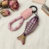 Small Fish Ornament Multi-jointed Fishing Lure Keychain, Artificial Swimbait Key Ring with Braided Rope, Keychain Vintage Pendant Charm,