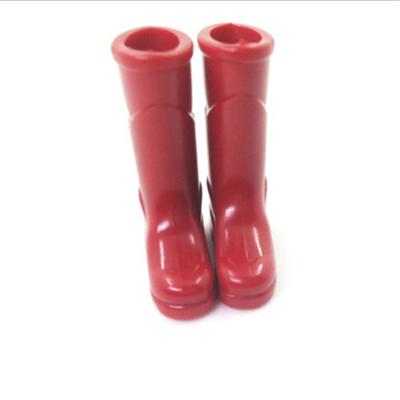 1Pairs 1/12 Scale Dollhouse Miniature Rubber Rain Boots Home Garden Yard Decoration Dolls Accessories Green Red
