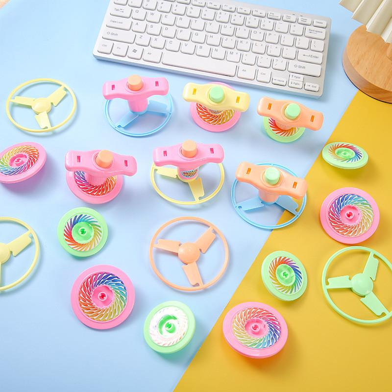 Toy Gyroscope Plastic With Bubble Push And Spin Features For Gift Relaxation