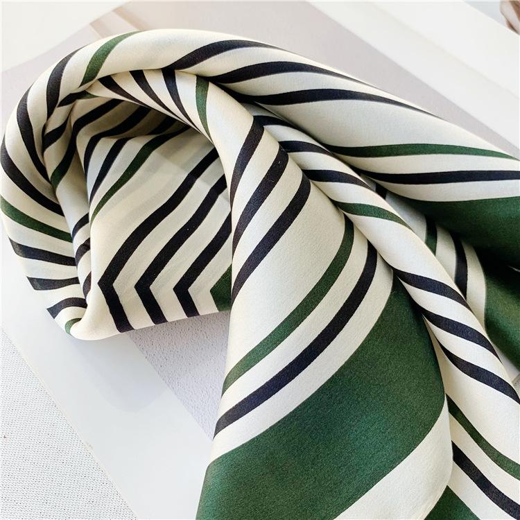 53*53 см квадратный шелковый шарф женский модный принт маленький шейный платок офисный — фото 16