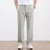Fengxun Men's Loose Straight Fit Linen Blend Trousers
