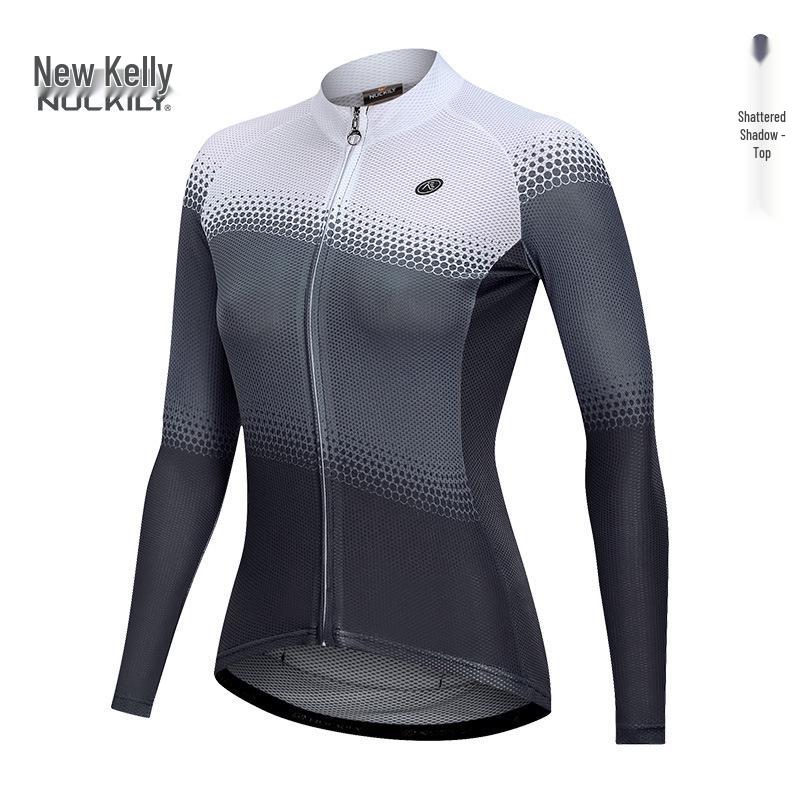 

NUCKILY Women s Long Sleeve Lightweight Cycling Jersey for Spring/Autumn - Breathable Road & Mountain Bike Jacket S
