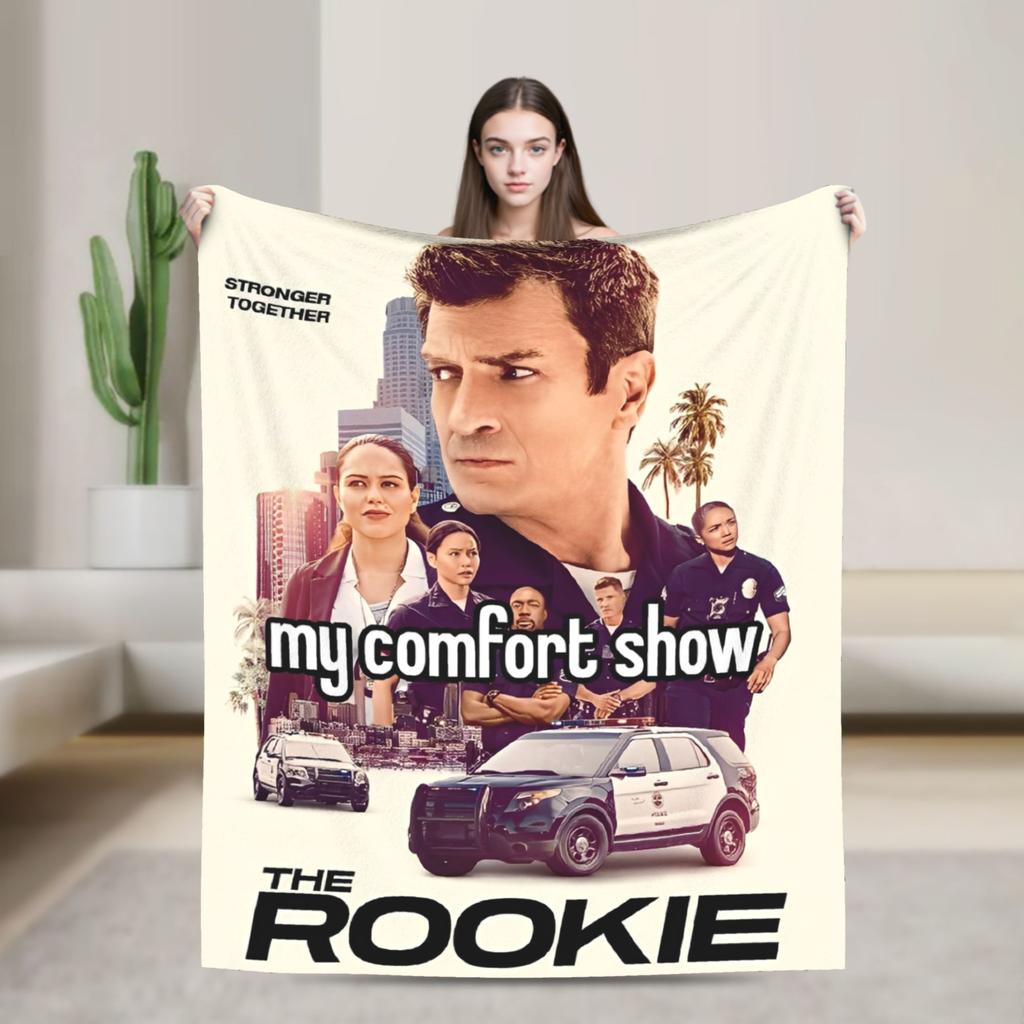 TV seriál The Rookie Flanelové deky Měkká přehozová deka do obývacího pokoje Piknik Grafické přehozy na postel Potah na pohovku