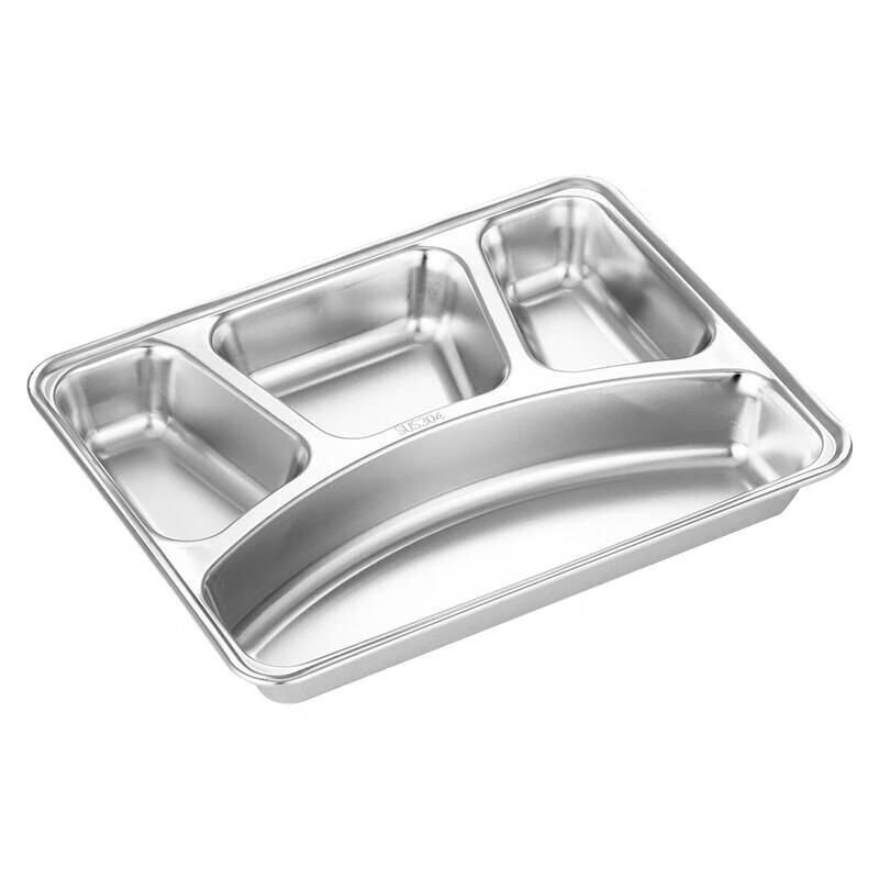 Huihuang 304 Stainless Steel Deep Compartment Lunch Tray