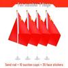 HANDUNYOU Five-Star Red Hand Wave Flags, 10-Pack