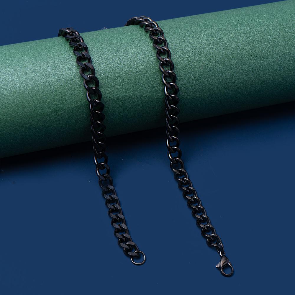 Hip Hop Cuban Chain Necklace for Men Women Punk 3 To 7 MM Stainless Steel Choker Necklace Vintage Jewelry Accessories