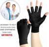Durable And Safe 1Pair Copper Compression Arthritis Gloves Fingerless For Carpal Tunnel Rsi Rheumatoid Tendonitis Hand Pain Computer Typing