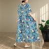 DIMANAF Women New 2026 Sundress Plus Size Summer Casual Print Long Dress Cotton Loose Oversize Maxi Floral Beach Holiday