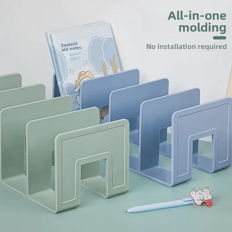 "Set of 4 Thickened Acrylic Morandi Book Stands for Desktop Office & Student Use"