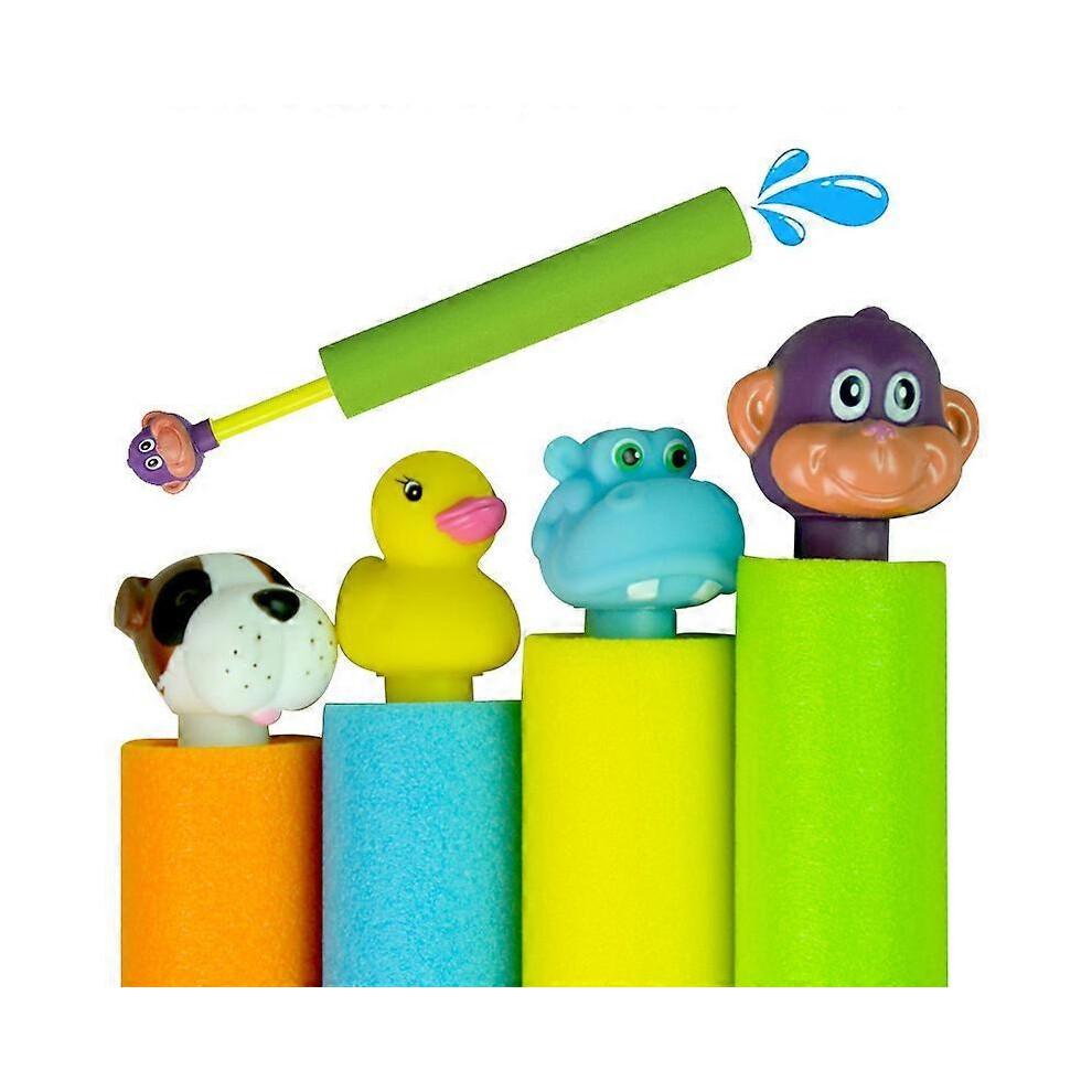 (A)4pcs Foam Water Pistols for Kids, Foam Water Gun Water Squirter Gun 35ft Water Squirters for Kids Water Blaster Soaker Gun