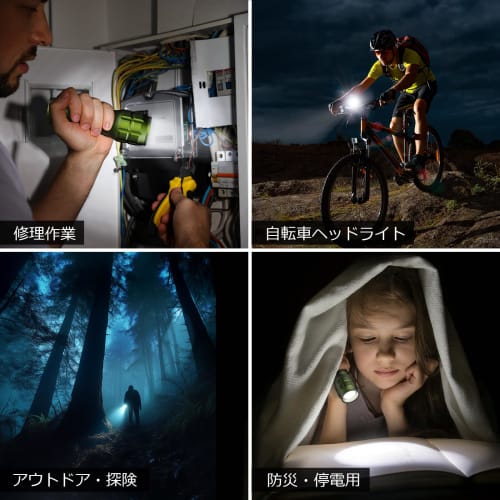 LED Flashlight, Handheld Flashlight with High-Brightness Chip, Adjustable Zoom, Lightweight, Compact, Battery-Operated, Includes AAA Batteries, Ideal