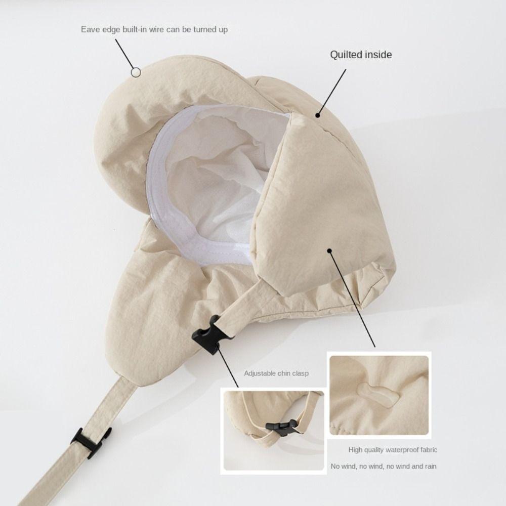 Eiderdown Bomber Hat Thick Ushanka Fur Hat Outdoors Winter Cap  for Men Women